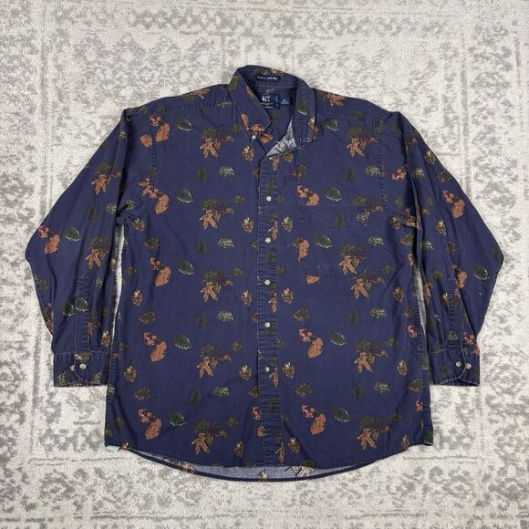 Van Heusen Other - Van Heusen 417 Shirt Button Mens Over Easy Fall Leaf Print Size Medium
